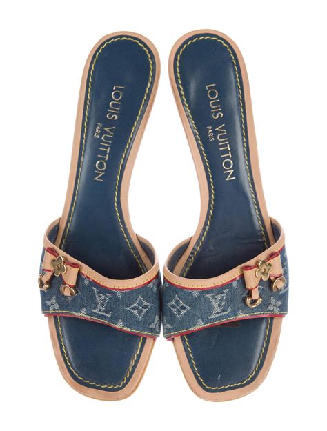 new louis vuitton slides|louis vuitton denim slides.